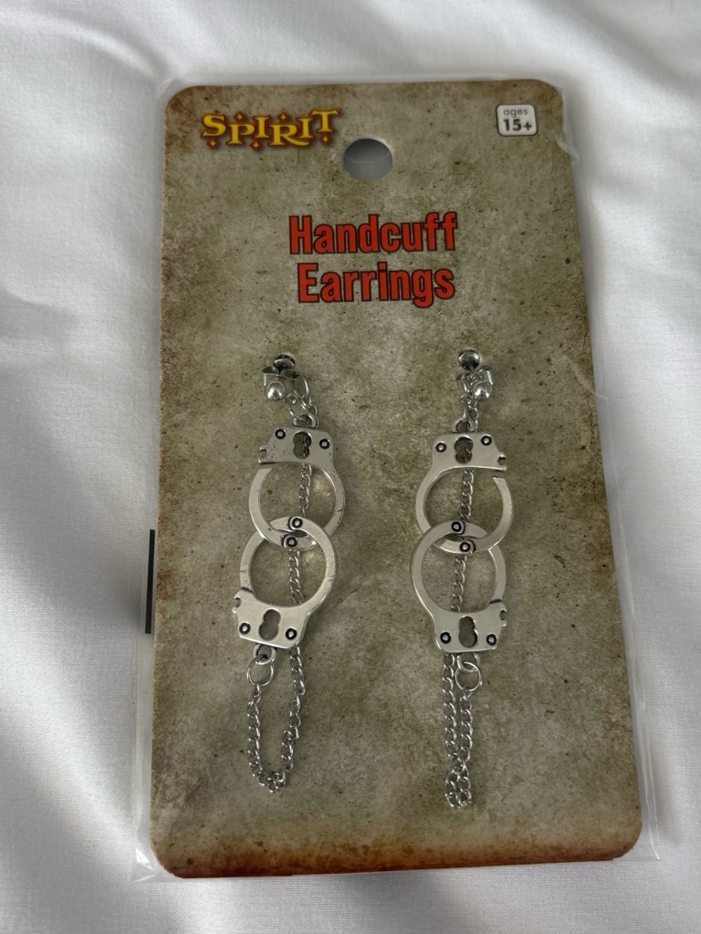 Spirit Silver Handcuff Chain Drop Earrings